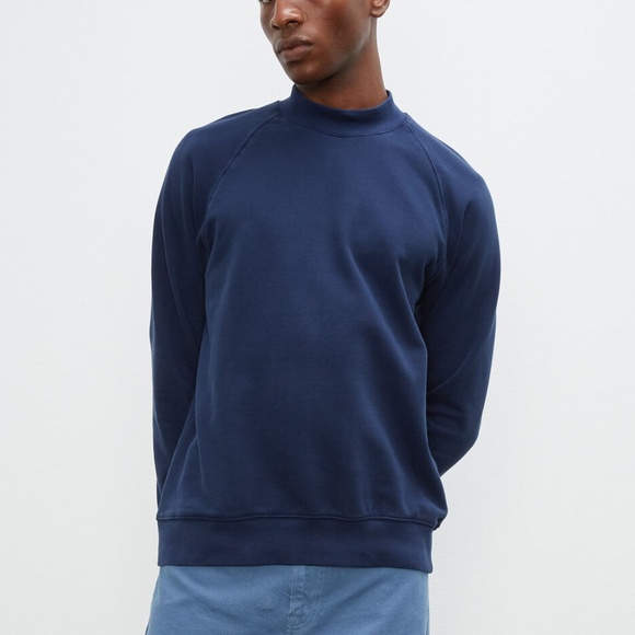 Tea Dyed Mockneck Sweater - New With Tags - NEVER WORN - Dark Navy - Picture 3 of 4